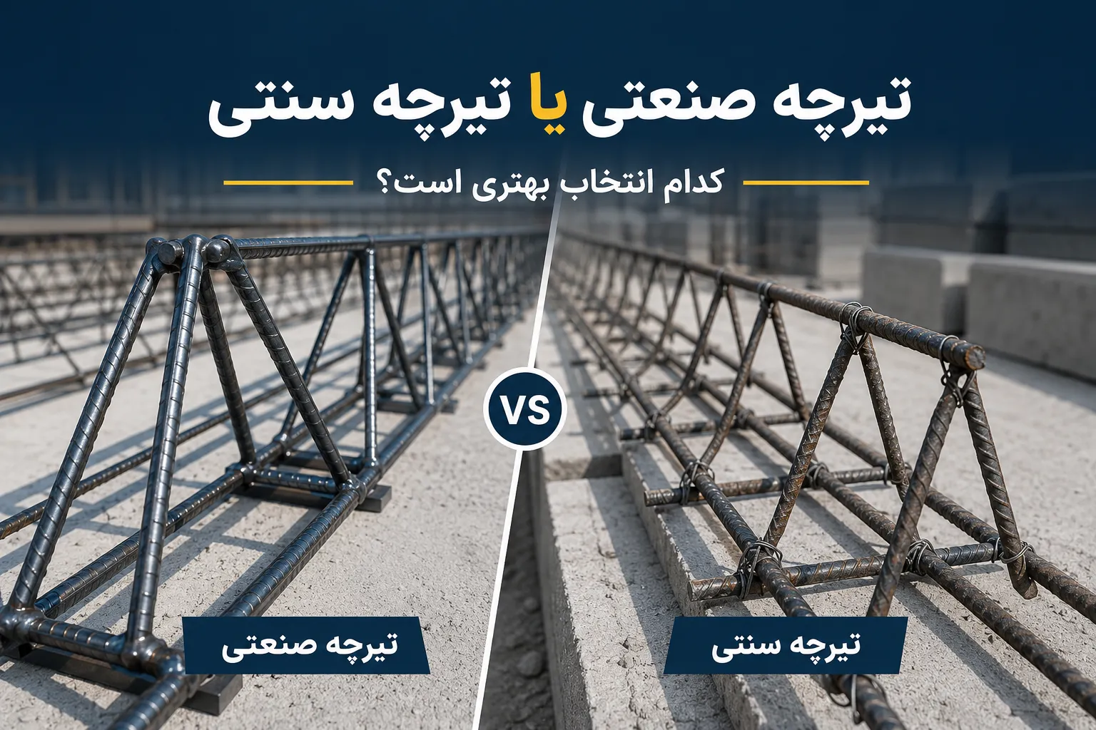 مقایسه تیرچه صنعتی با سنتی